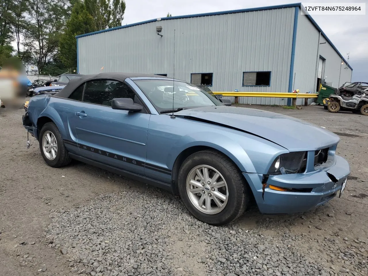 2007 Ford Mustang VIN: 1ZVFT84N675248964 Lot: 67381814