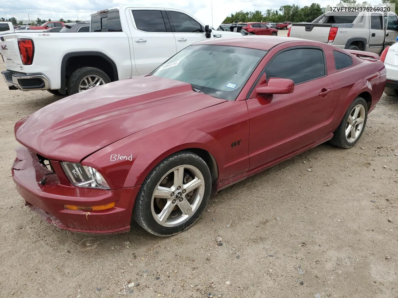 2007 Ford Mustang Gt VIN: 1ZVFT82H375269820 Lot: 70980314