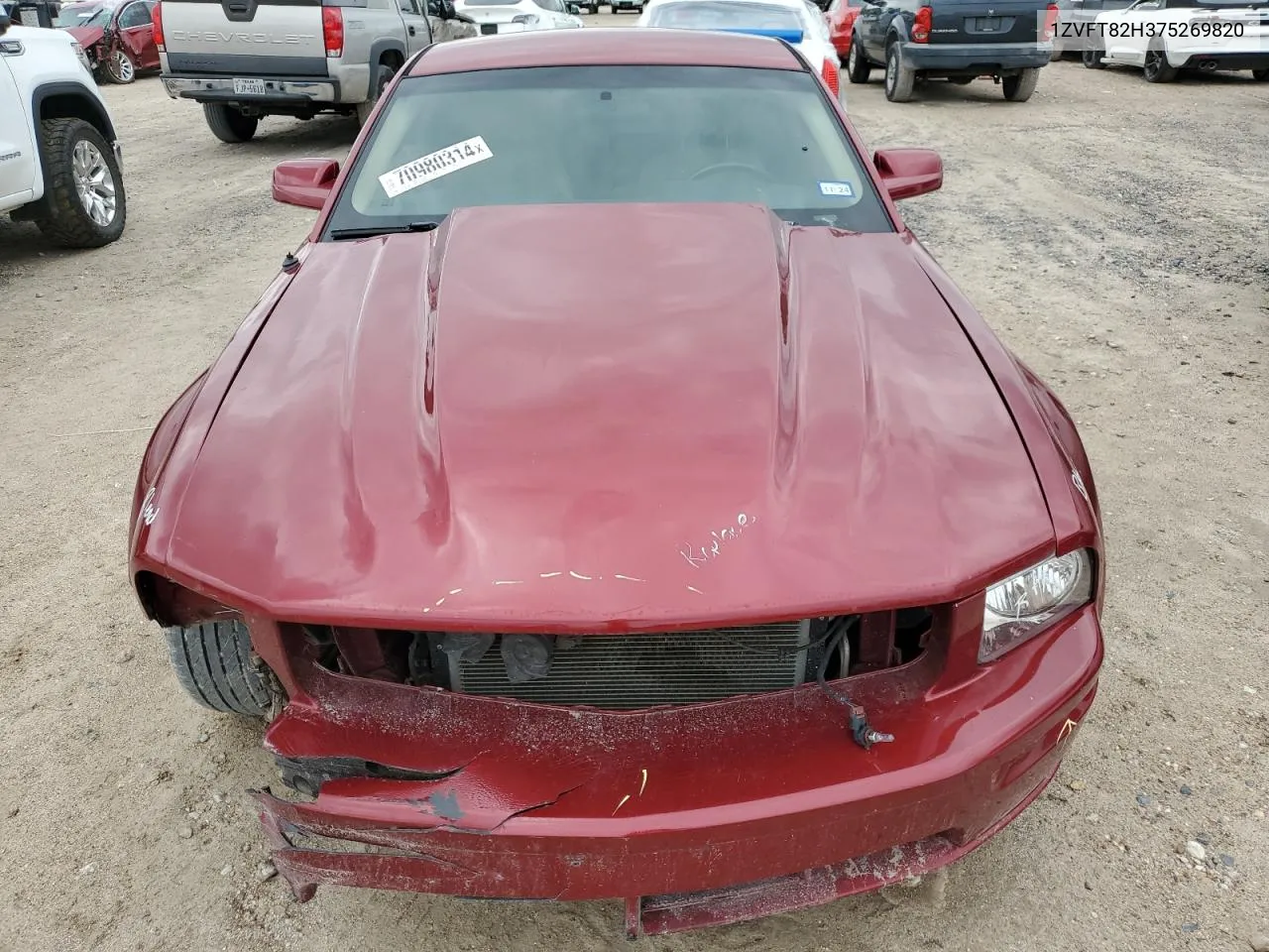 2007 Ford Mustang Gt VIN: 1ZVFT82H375269820 Lot: 70980314