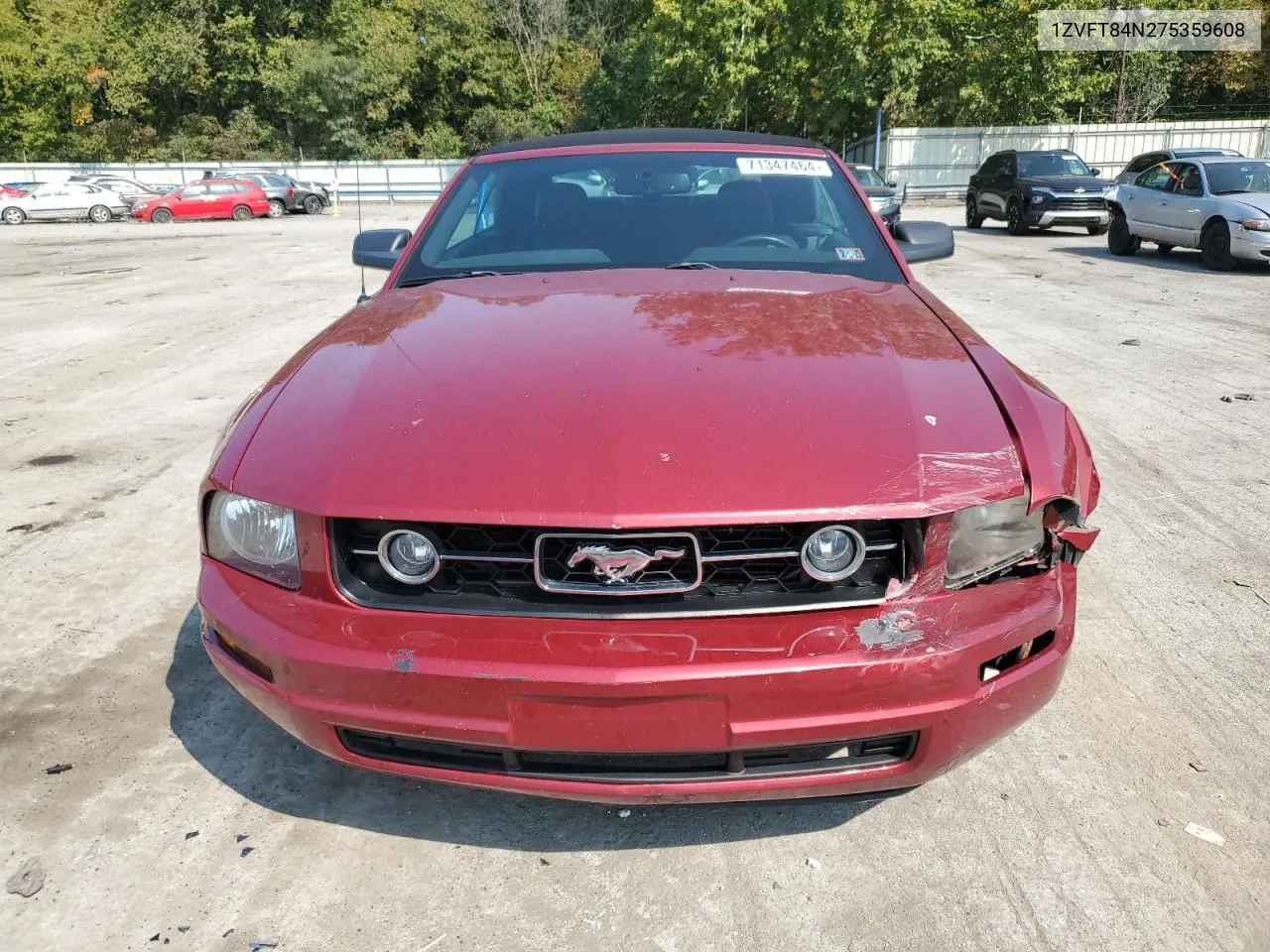 2007 Ford Mustang VIN: 1ZVFT84N275359608 Lot: 71347464