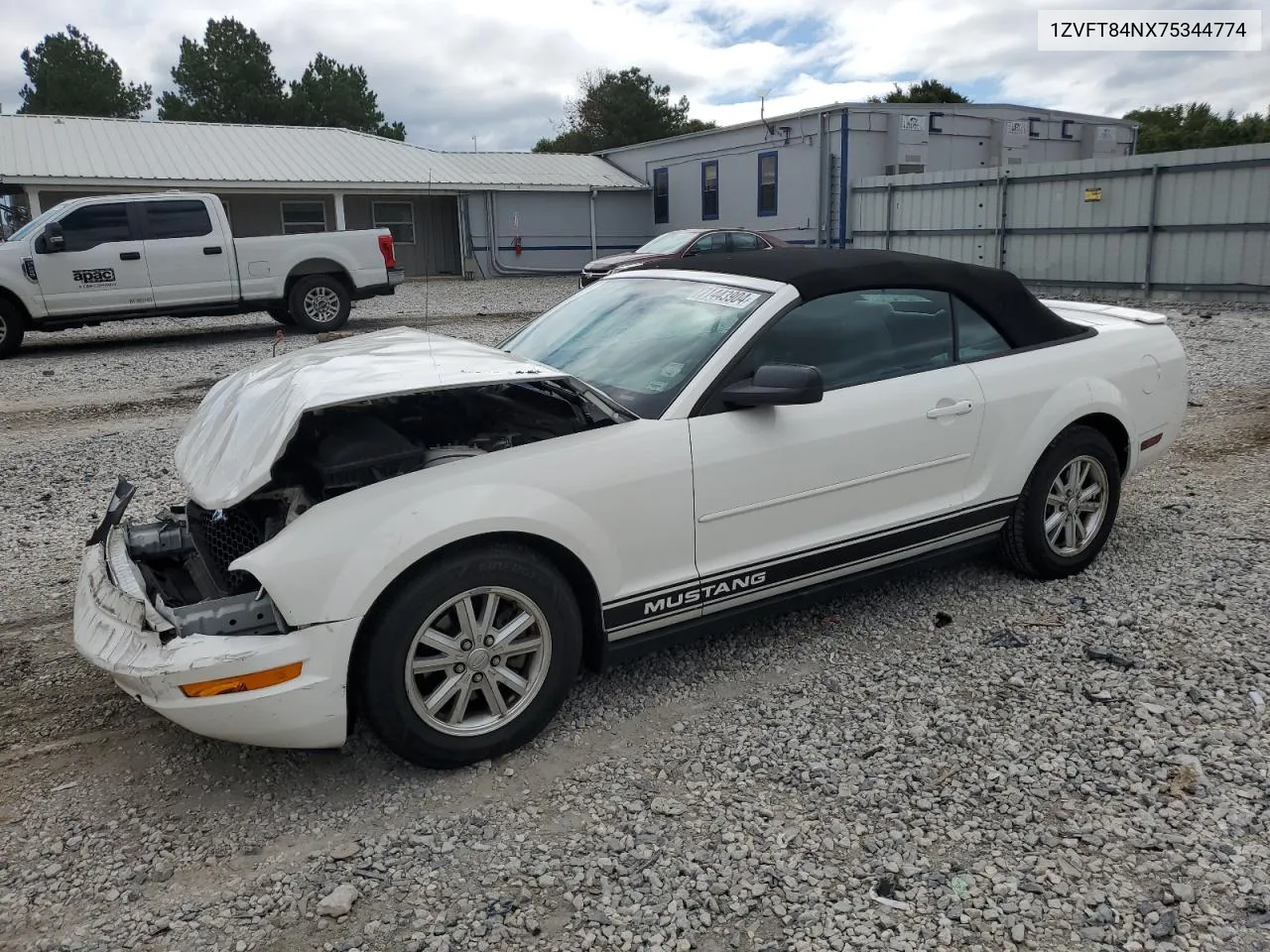 2007 Ford Mustang VIN: 1ZVFT84NX75344774 Lot: 71443904