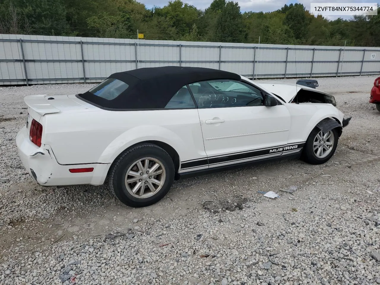 2007 Ford Mustang VIN: 1ZVFT84NX75344774 Lot: 71443904