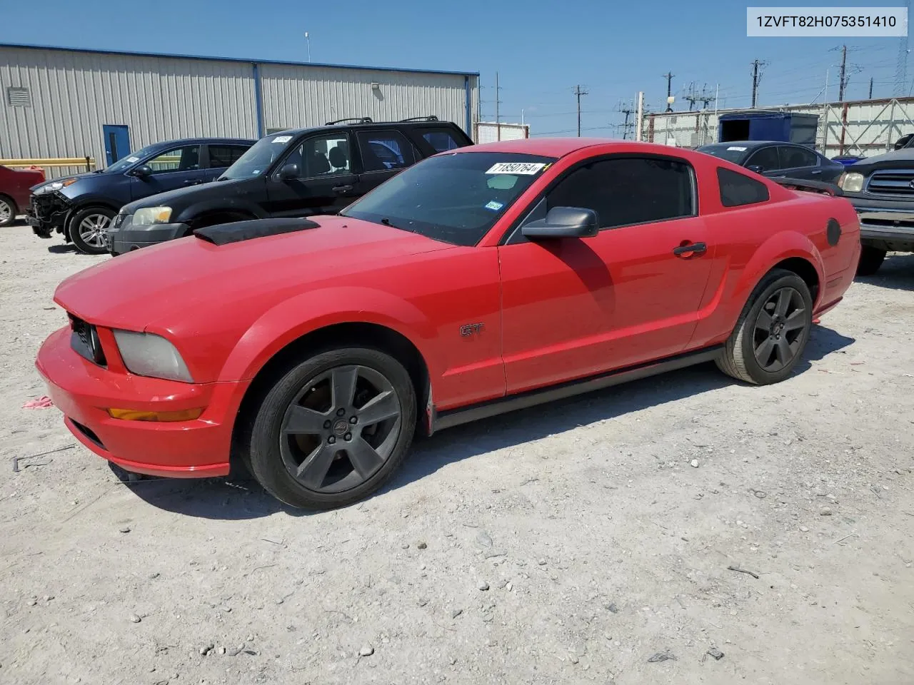 2007 Ford Mustang Gt VIN: 1ZVFT82H075351410 Lot: 71850764