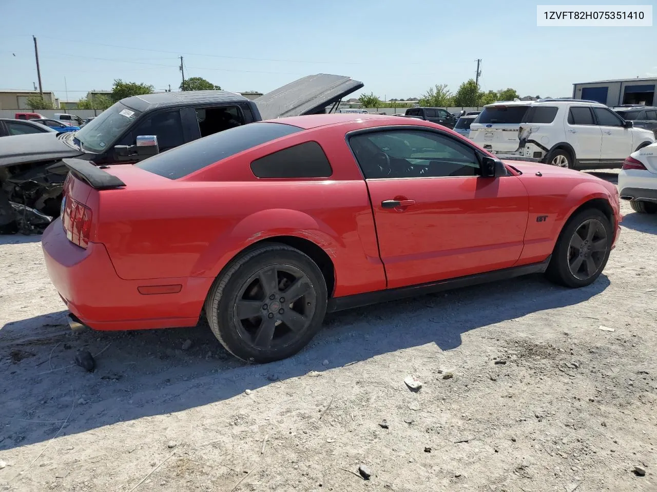 2007 Ford Mustang Gt VIN: 1ZVFT82H075351410 Lot: 71850764