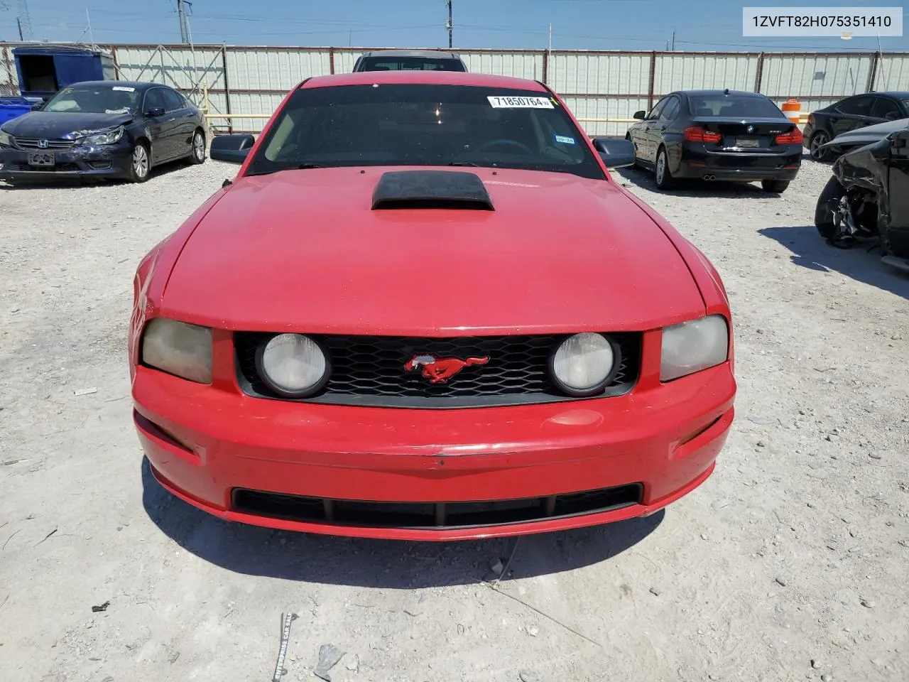 2007 Ford Mustang Gt VIN: 1ZVFT82H075351410 Lot: 71850764