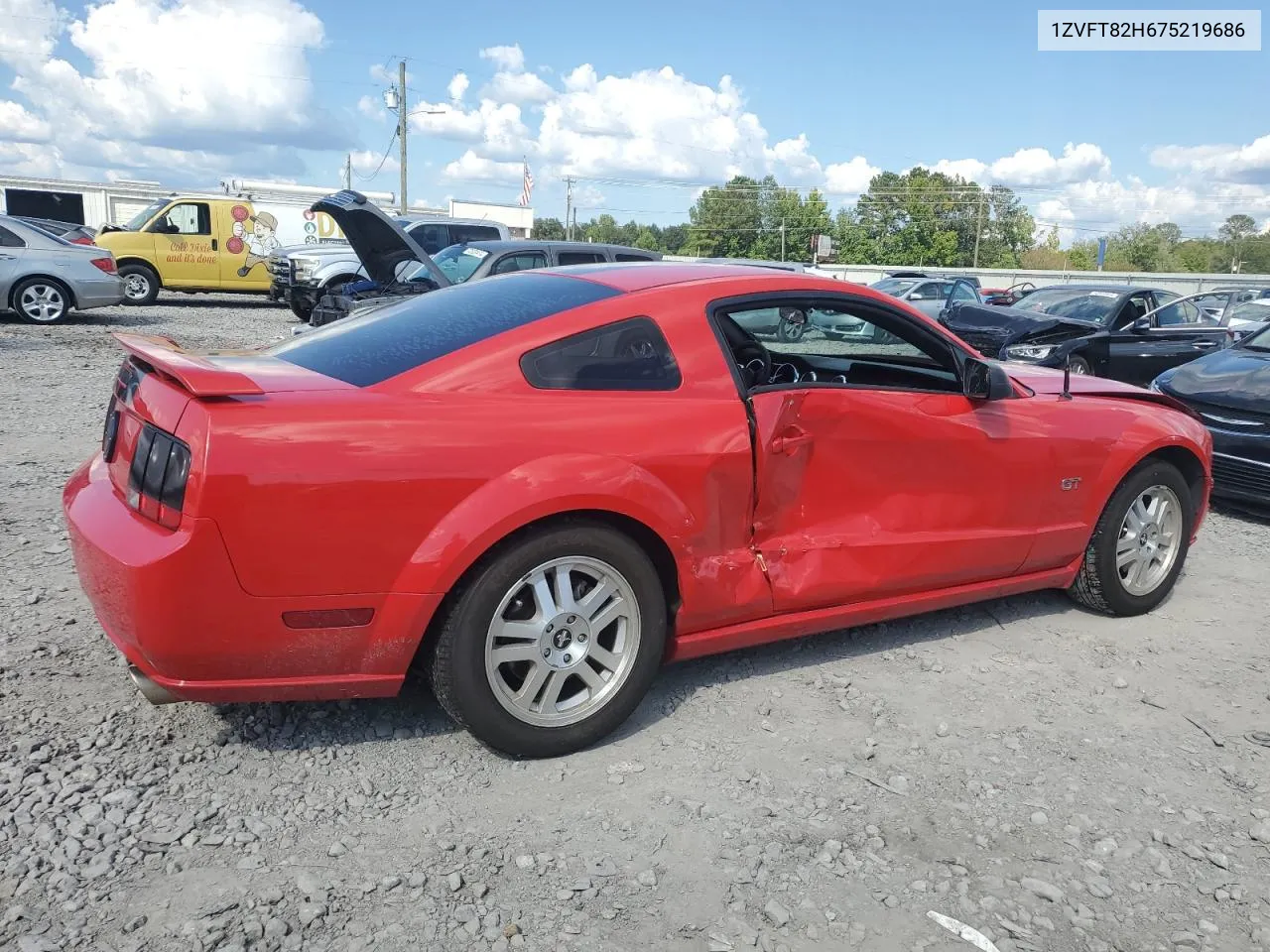 2007 Ford Mustang Gt VIN: 1ZVFT82H675219686 Lot: 72555094