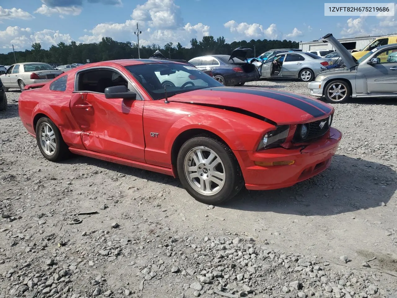 2007 Ford Mustang Gt VIN: 1ZVFT82H675219686 Lot: 72555094