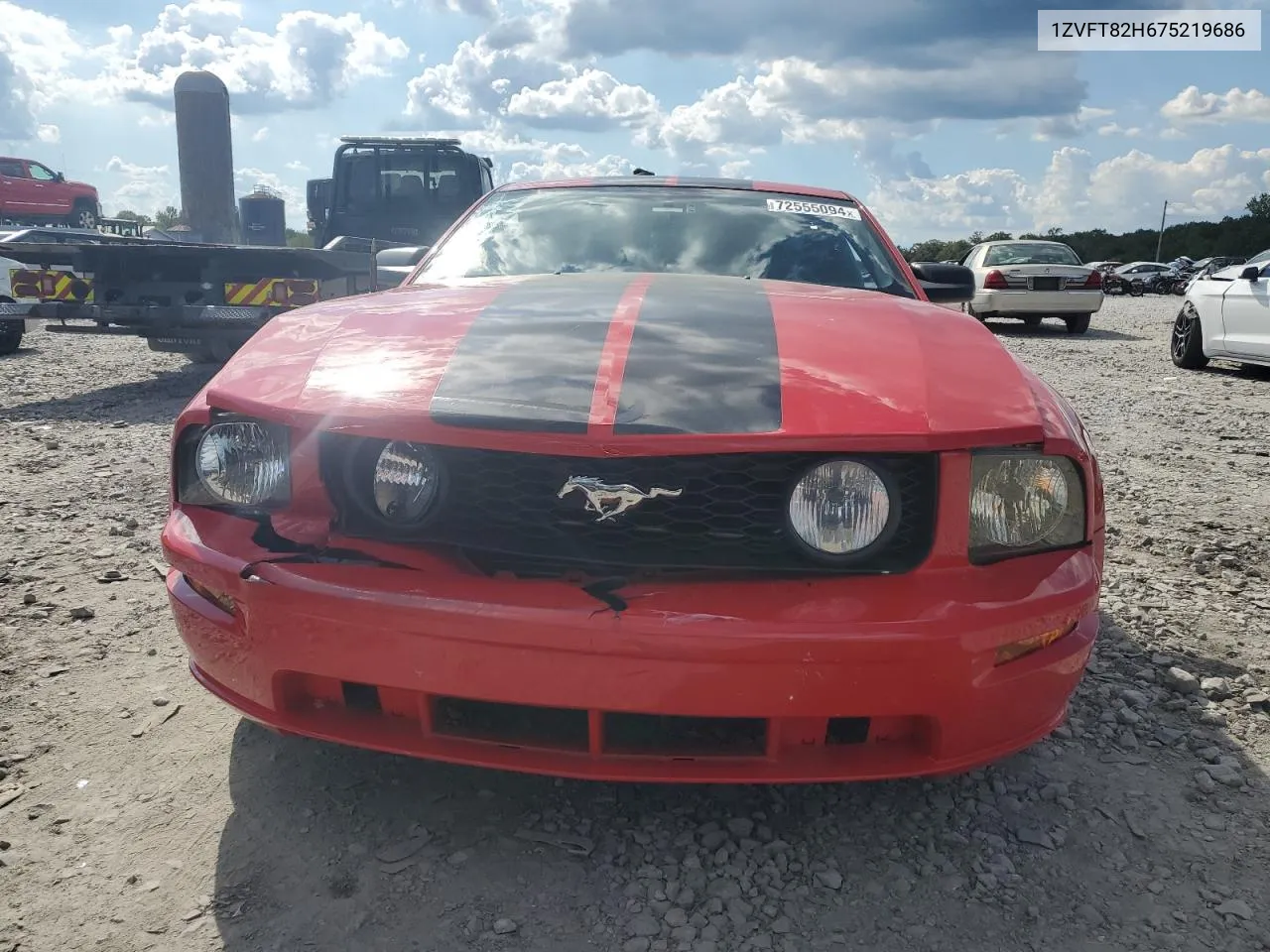 2007 Ford Mustang Gt VIN: 1ZVFT82H675219686 Lot: 72555094