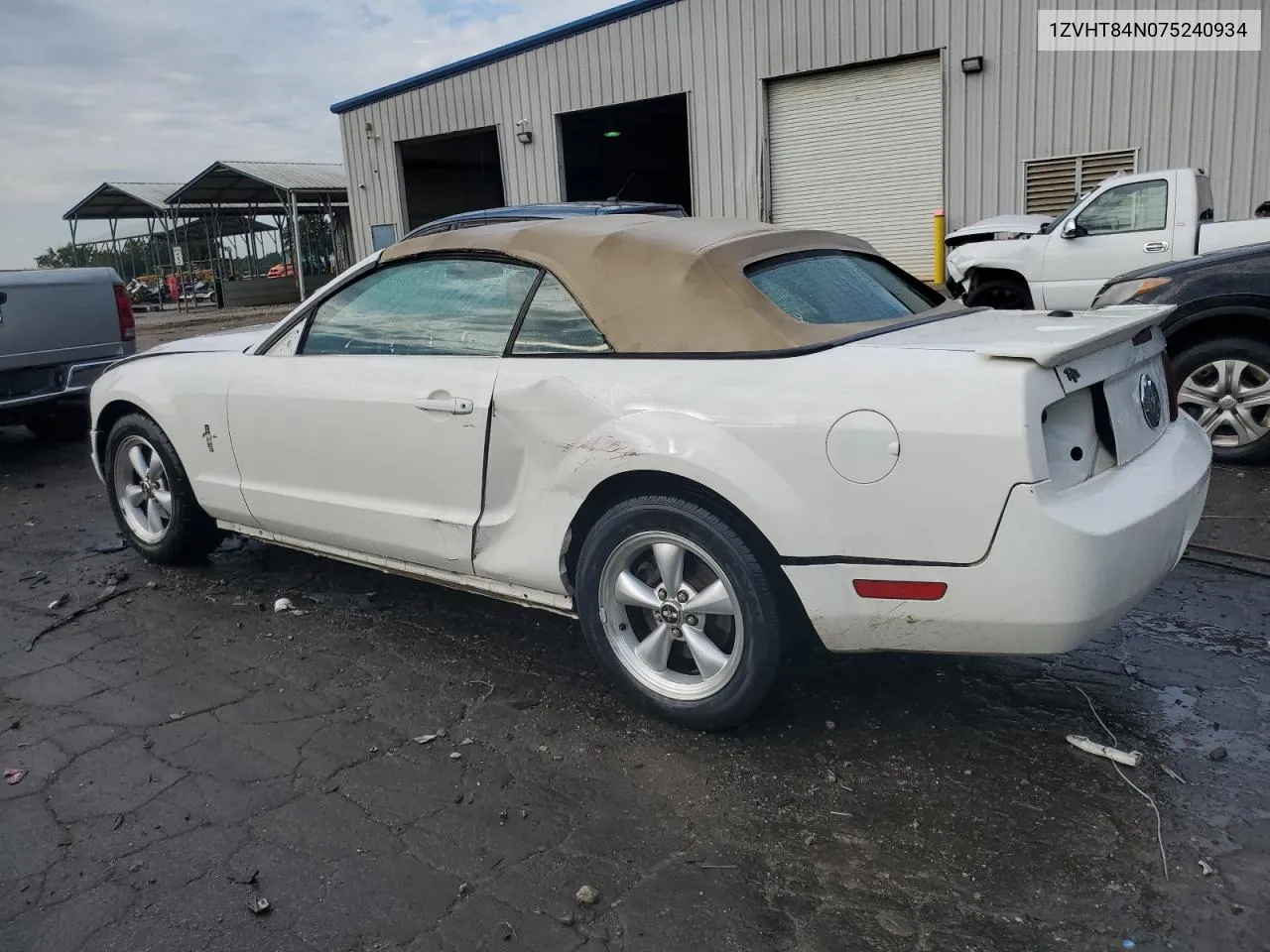 2007 Ford Mustang VIN: 1ZVHT84N075240934 Lot: 72904574