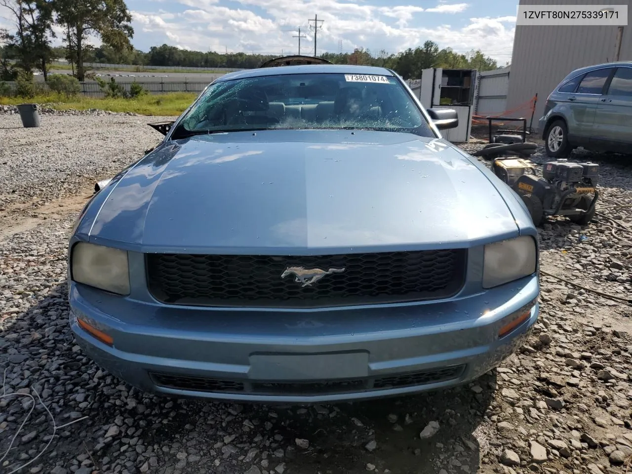 2007 Ford Mustang VIN: 1ZVFT80N275339171 Lot: 73801074