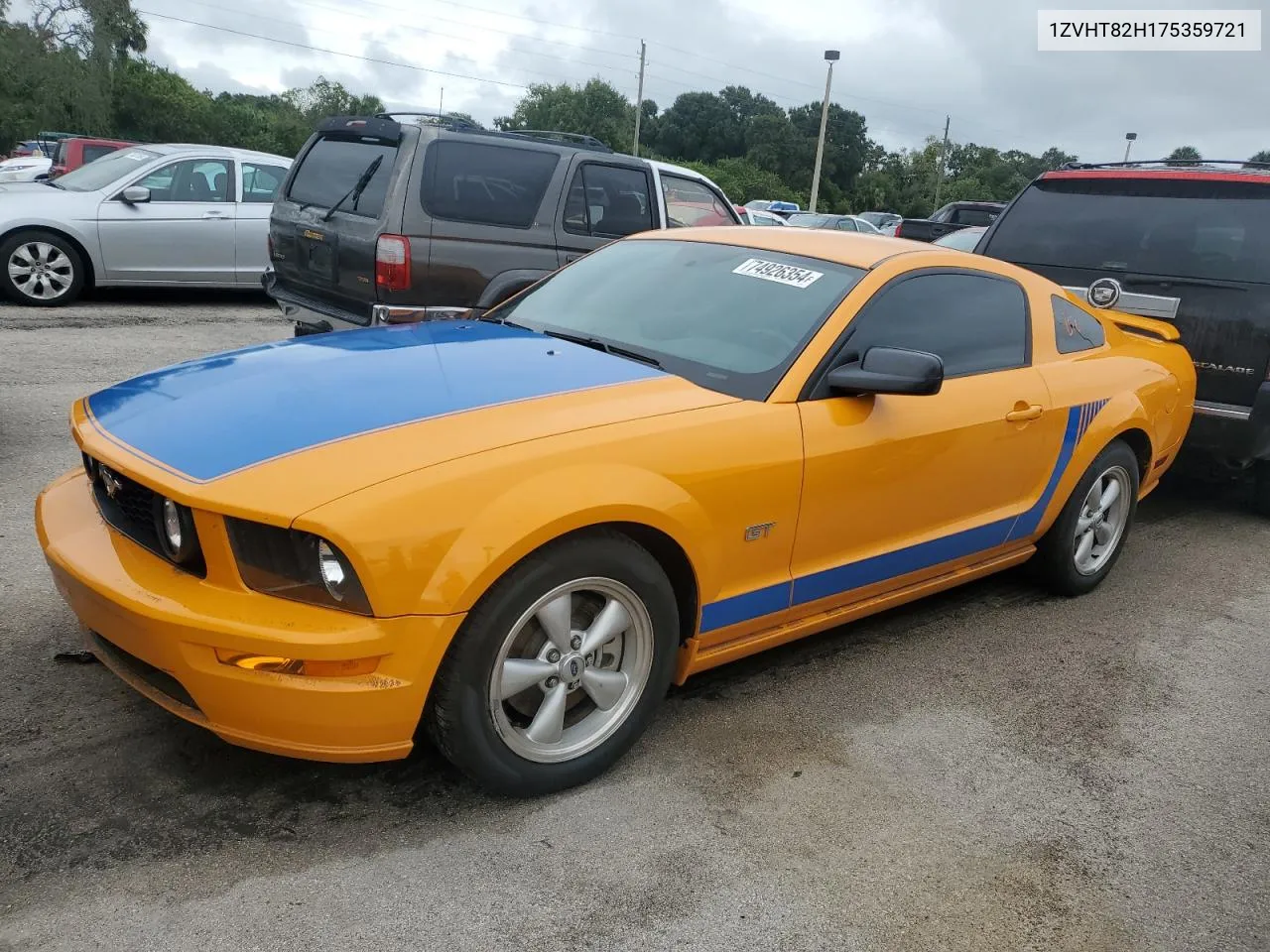 2007 Ford Mustang Gt VIN: 1ZVHT82H175359721 Lot: 74926354