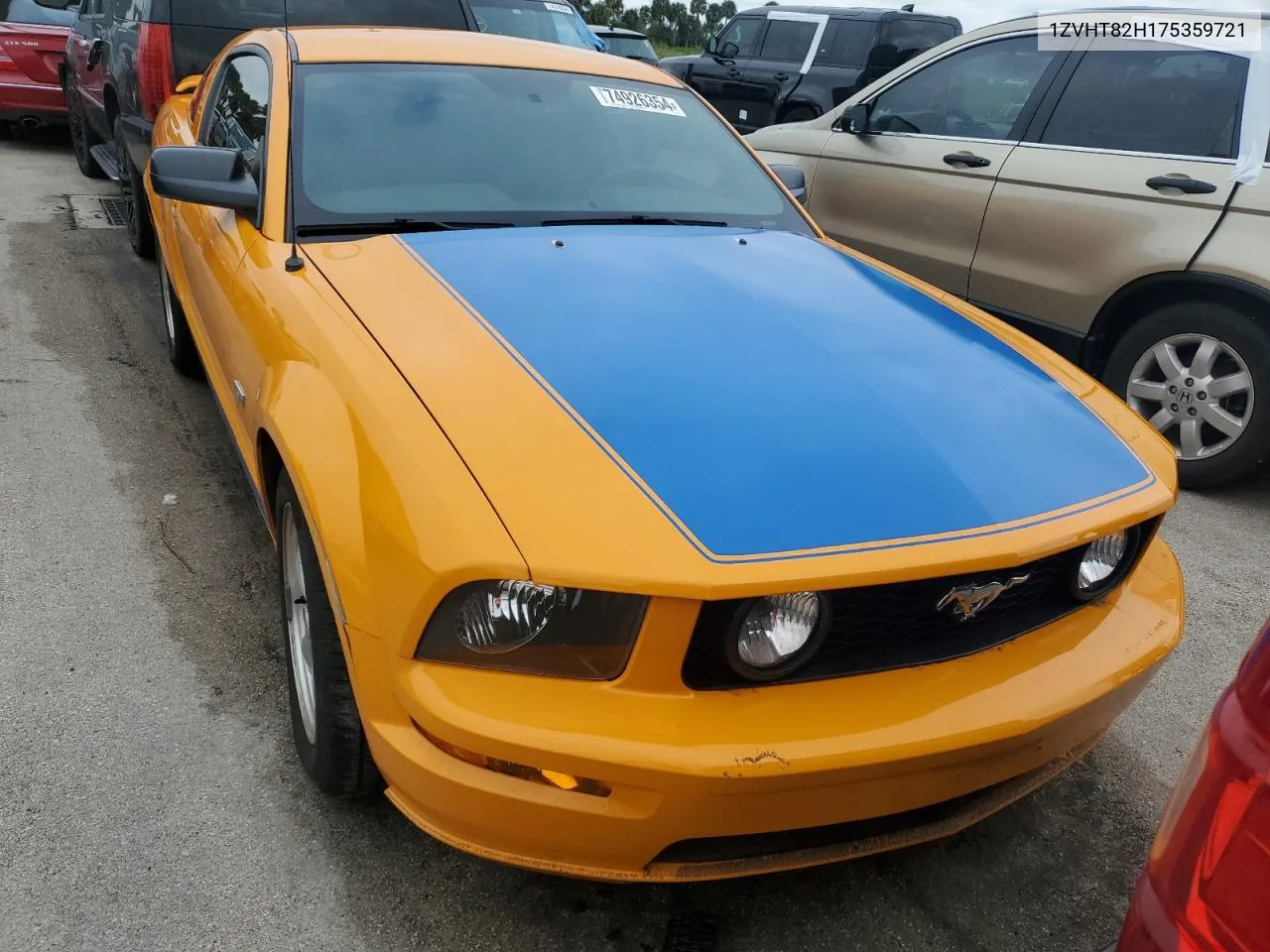 2007 Ford Mustang Gt VIN: 1ZVHT82H175359721 Lot: 74926354