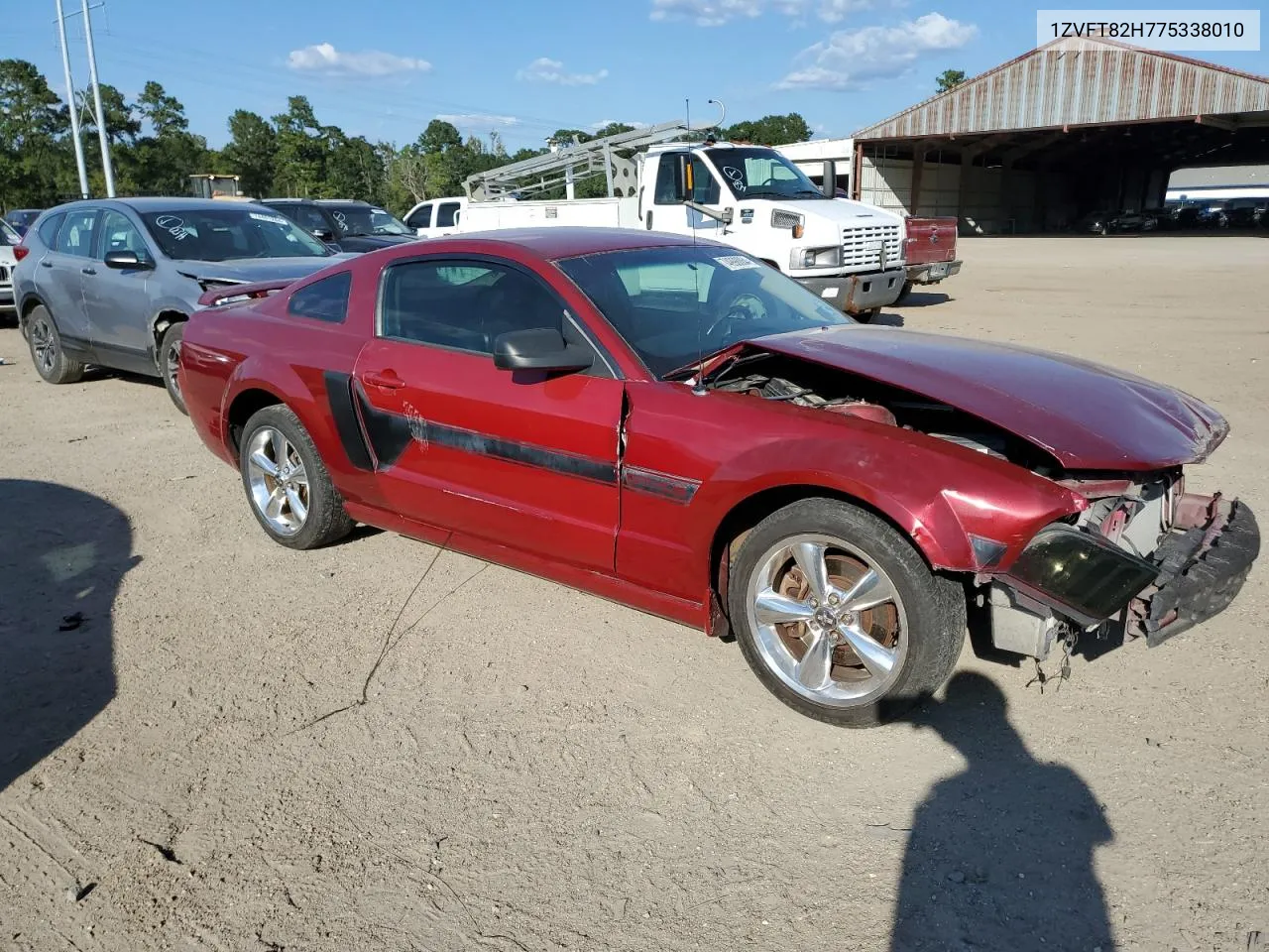 2007 Ford Mustang Gt VIN: 1ZVFT82H775338010 Lot: 74998864