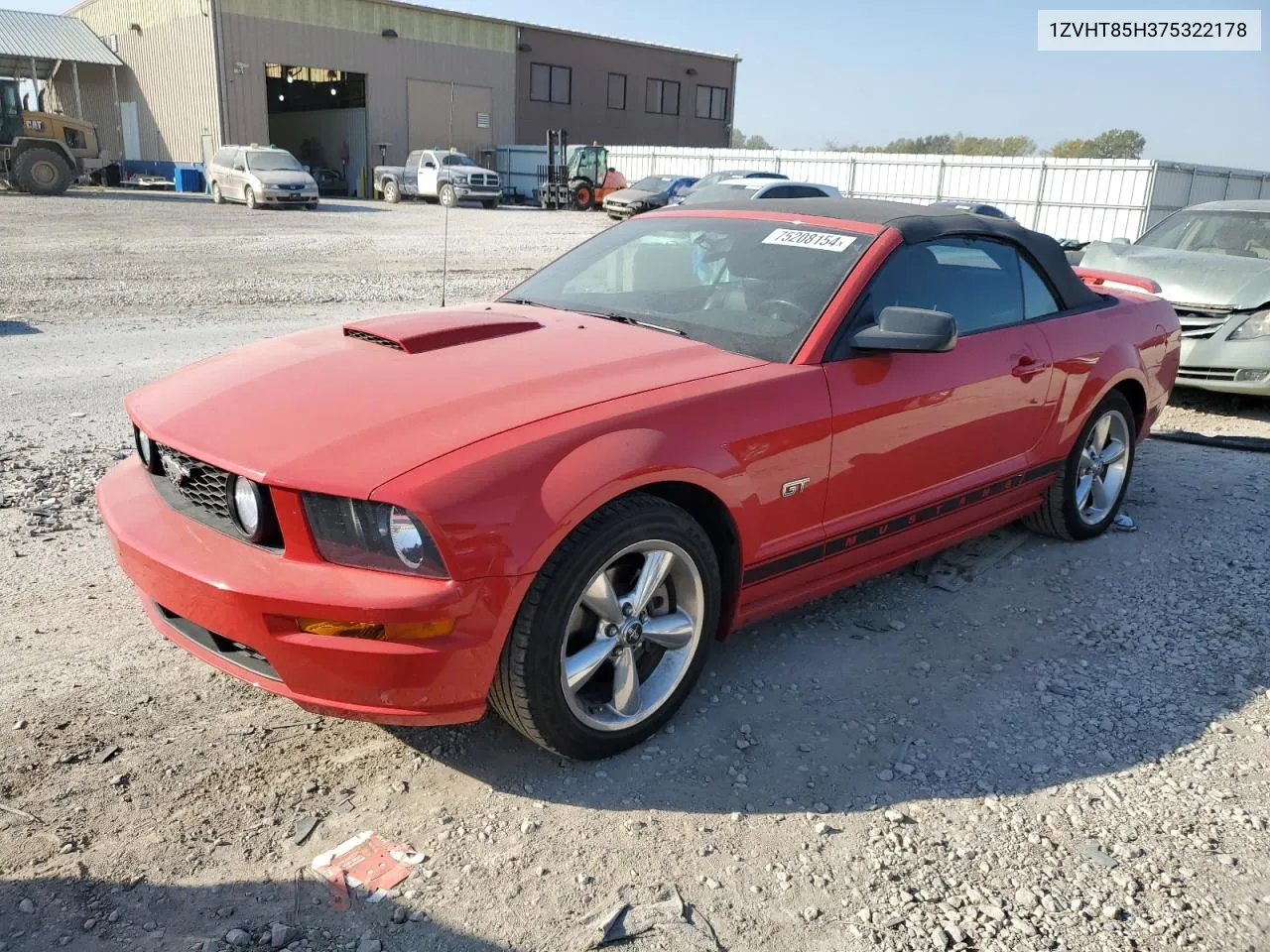 2007 Ford Mustang Gt VIN: 1ZVHT85H375322178 Lot: 75208154