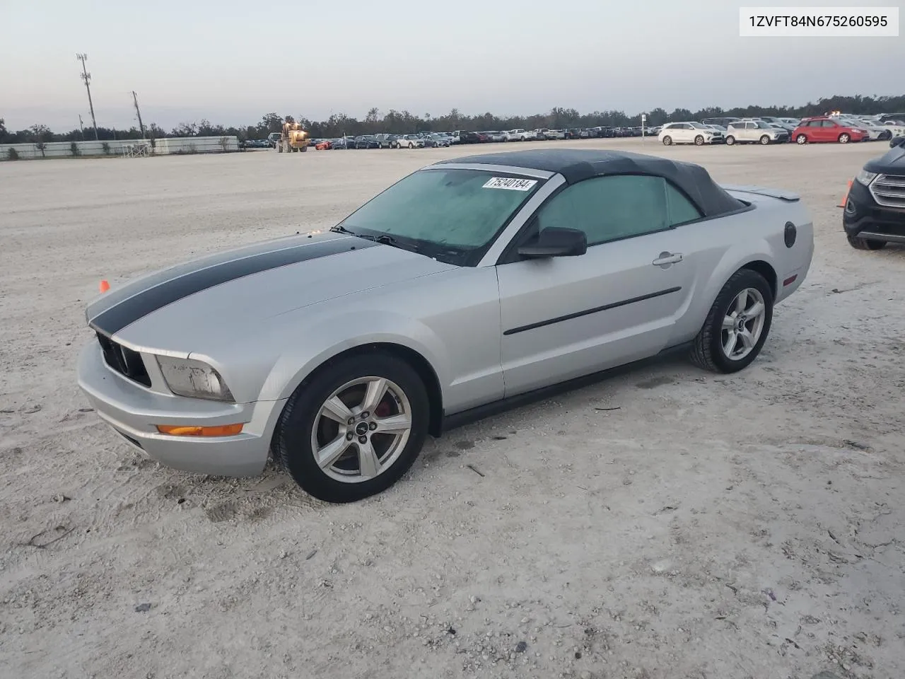 2007 Ford Mustang VIN: 1ZVFT84N675260595 Lot: 75240184