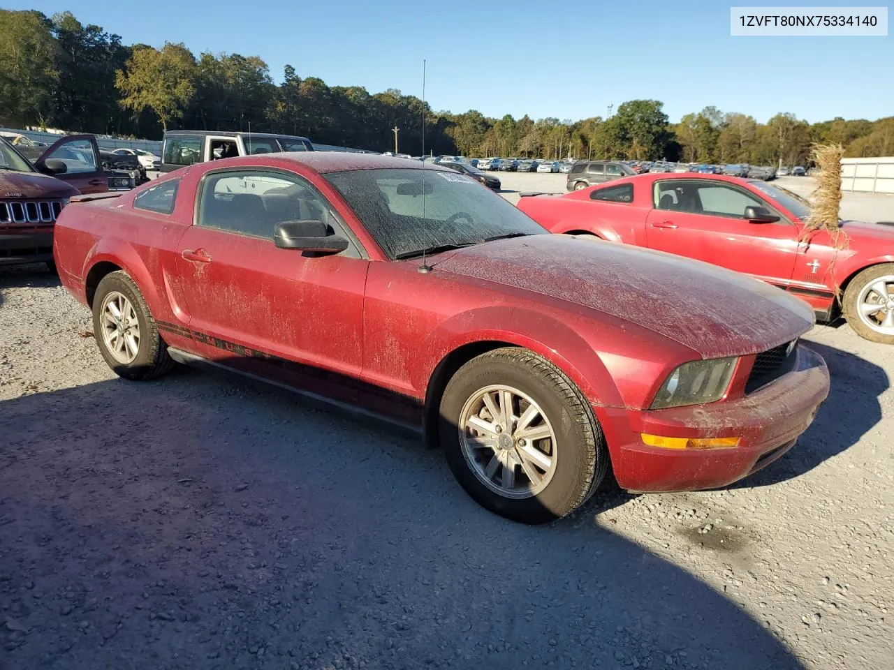 2007 Ford Mustang VIN: 1ZVFT80NX75334140 Lot: 76610884