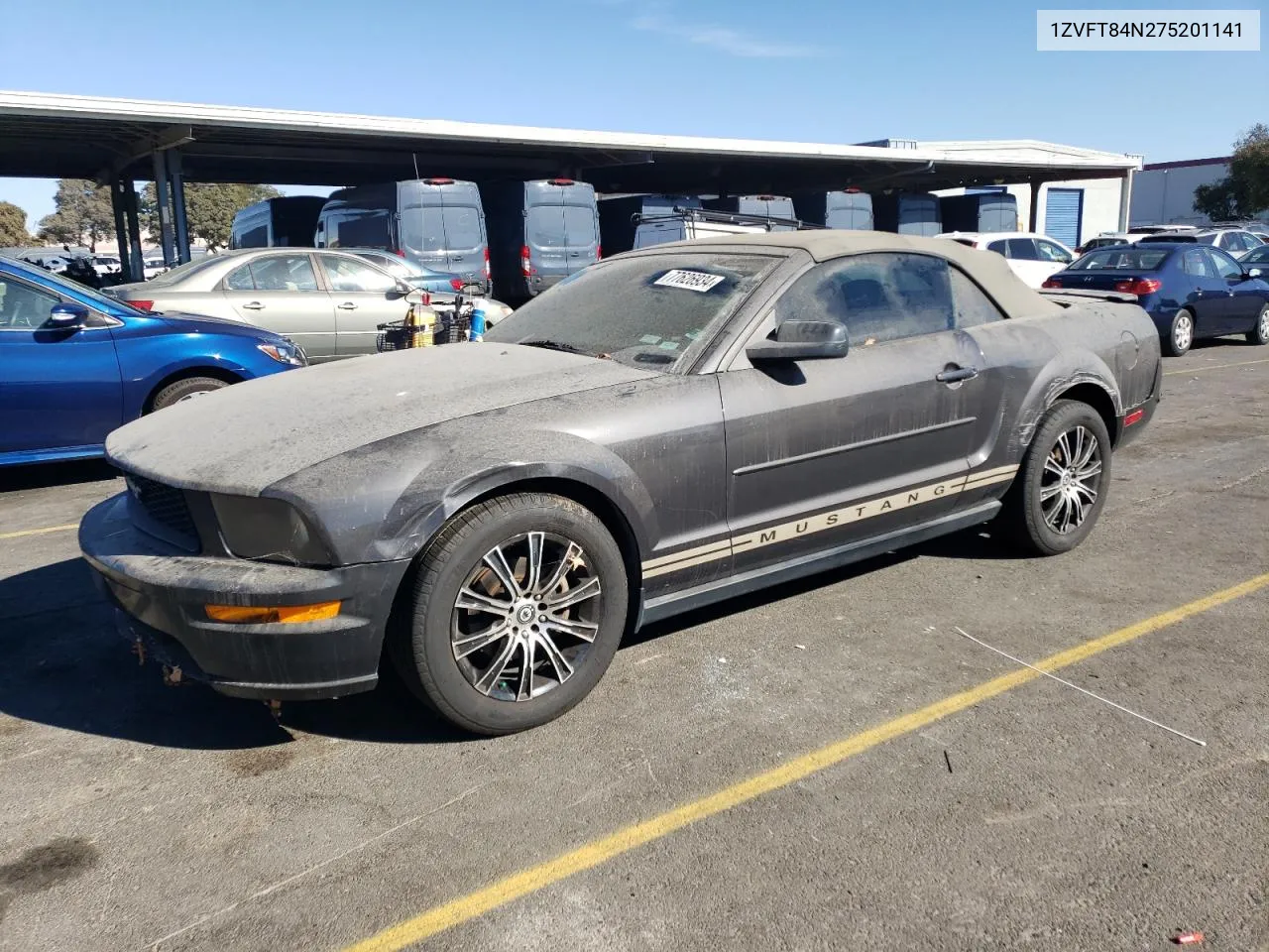 2007 Ford Mustang VIN: 1ZVFT84N275201141 Lot: 77626934