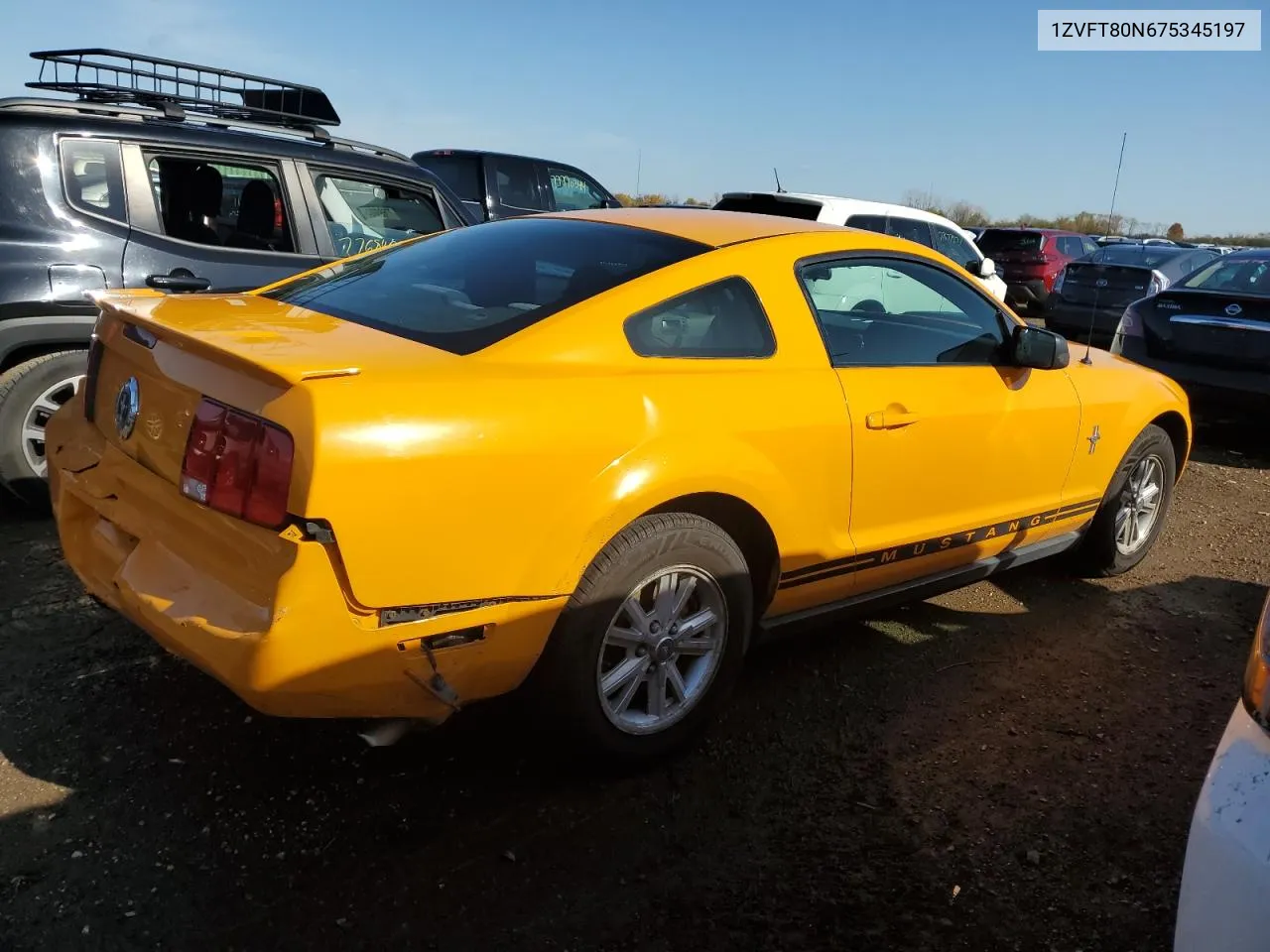 2007 Ford Mustang VIN: 1ZVFT80N675345197 Lot: 77875574