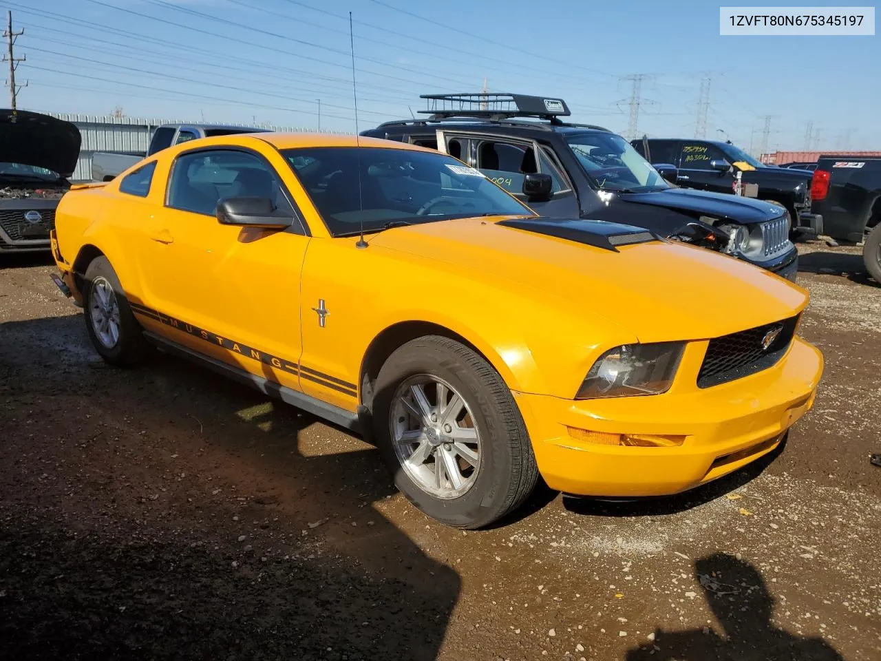 2007 Ford Mustang VIN: 1ZVFT80N675345197 Lot: 77875574