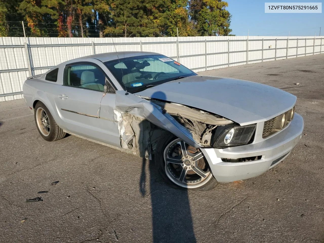 2007 Ford Mustang VIN: 1ZVFT80N575291665 Lot: 78053994