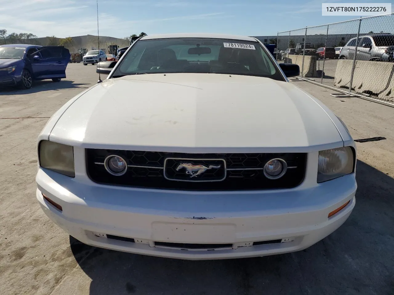 2007 Ford Mustang VIN: 1ZVFT80N175222276 Lot: 78119524