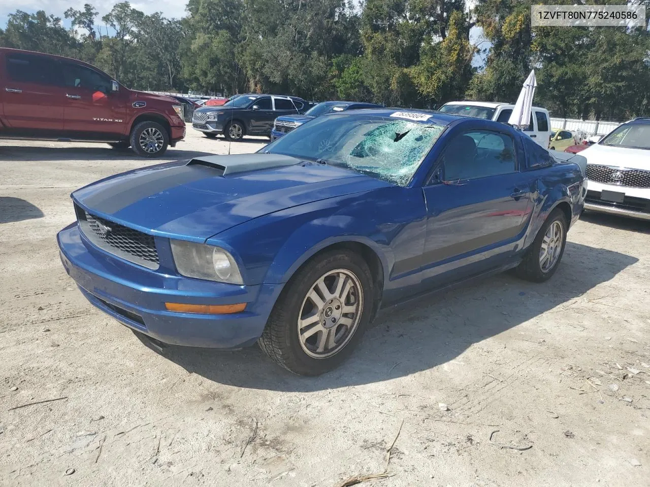 2007 Ford Mustang VIN: 1ZVFT80N775240586 Lot: 78395604