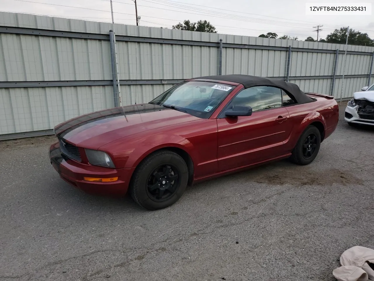 2007 Ford Mustang VIN: 1ZVFT84N275333431 Lot: 78729984