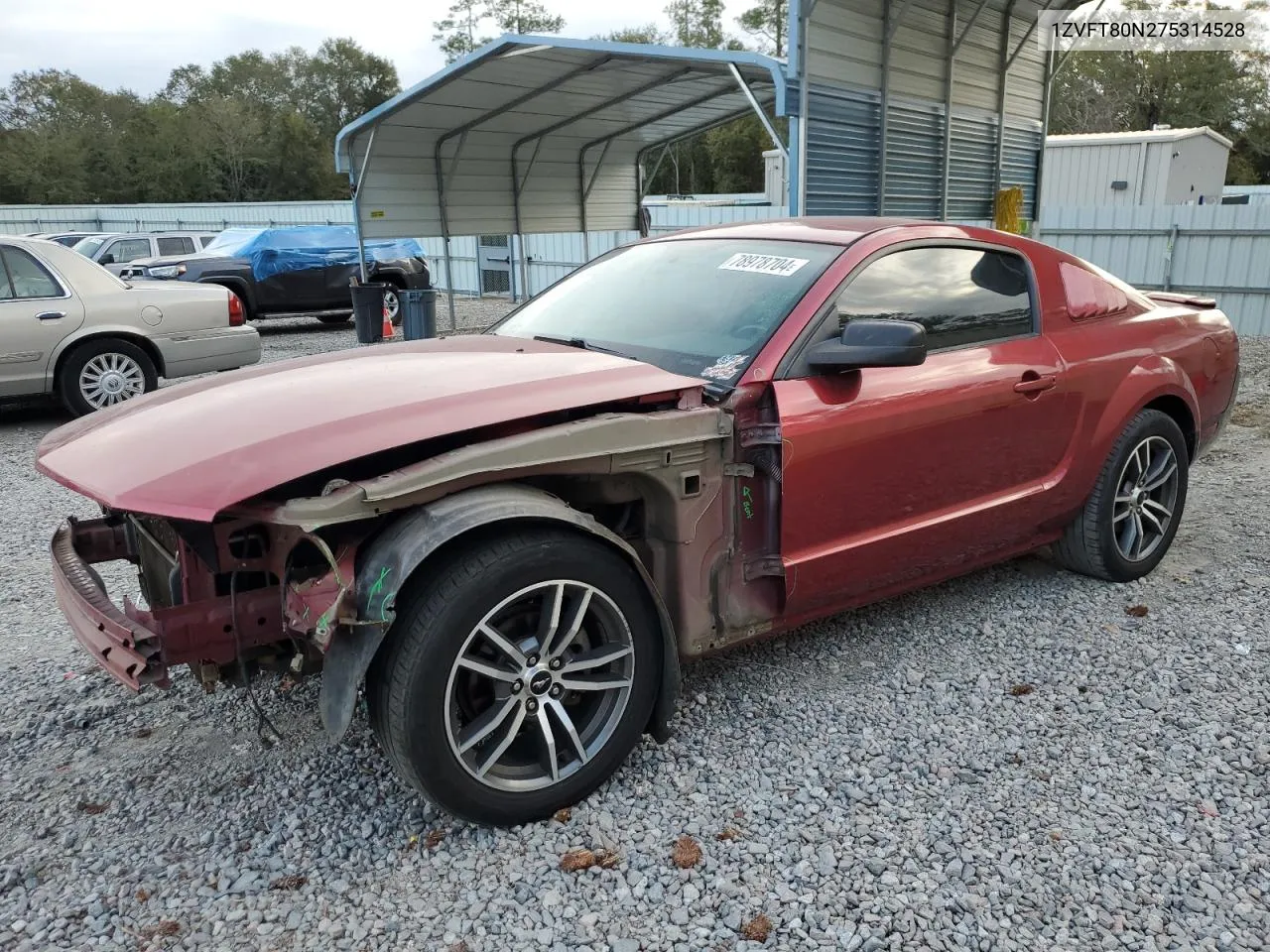 2007 Ford Mustang VIN: 1ZVFT80N275314528 Lot: 78978704