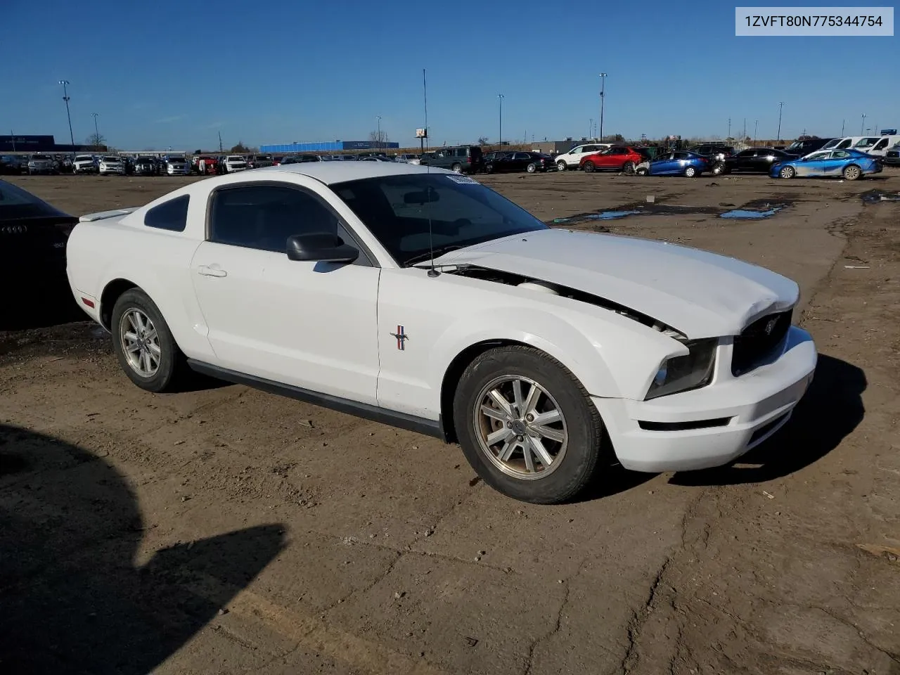 2007 Ford Mustang VIN: 1ZVFT80N775344754 Lot: 79663394