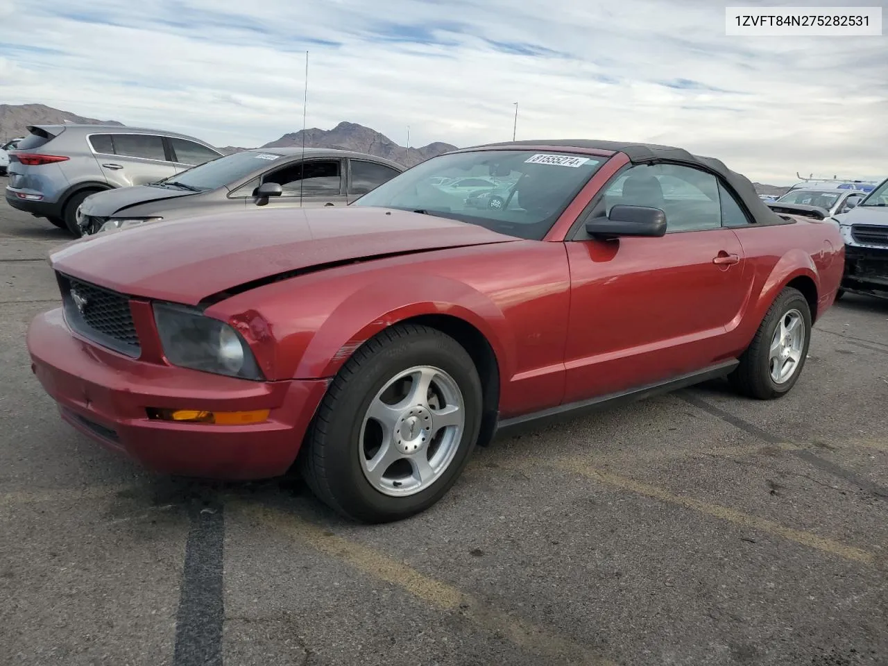 2007 Ford Mustang VIN: 1ZVFT84N275282531 Lot: 81555274