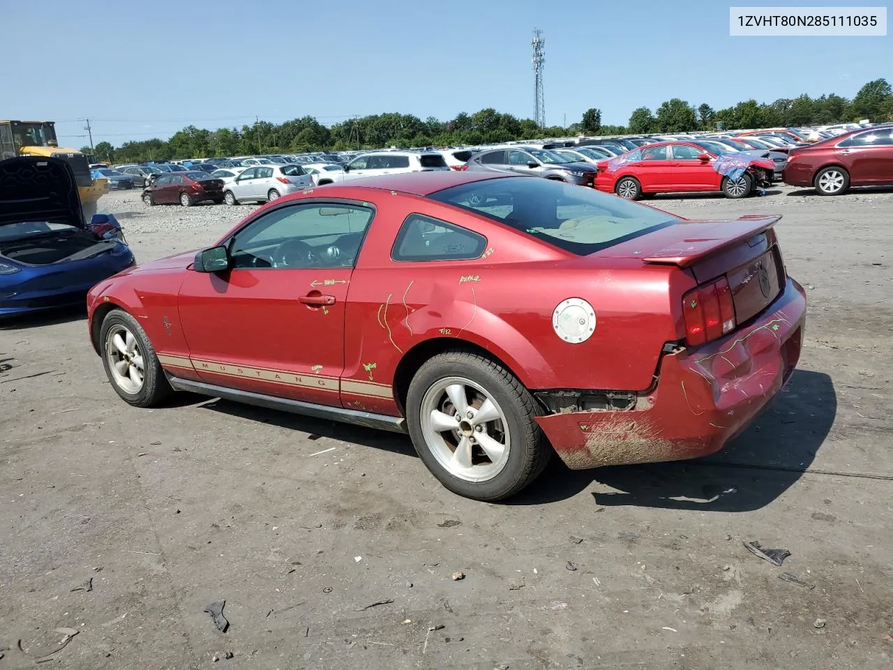 2008 Ford Mustang VIN: 1ZVHT80N285111035 Lot: 68239734