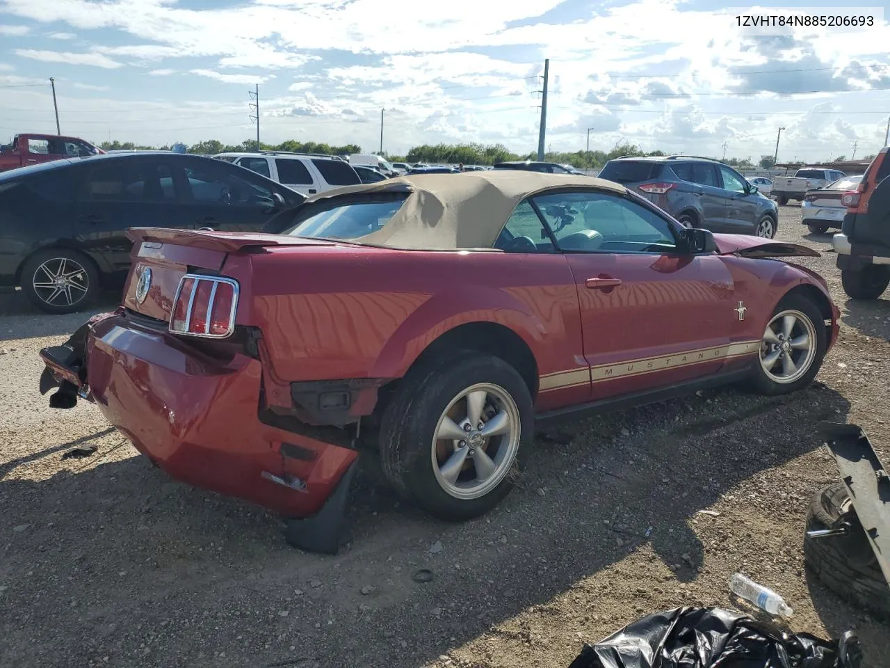 2008 Ford Mustang VIN: 1ZVHT84N885206693 Lot: 70315494