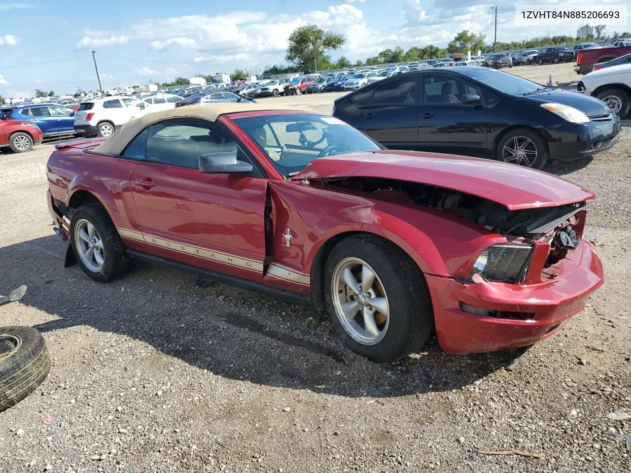 2008 Ford Mustang VIN: 1ZVHT84N885206693 Lot: 70315494