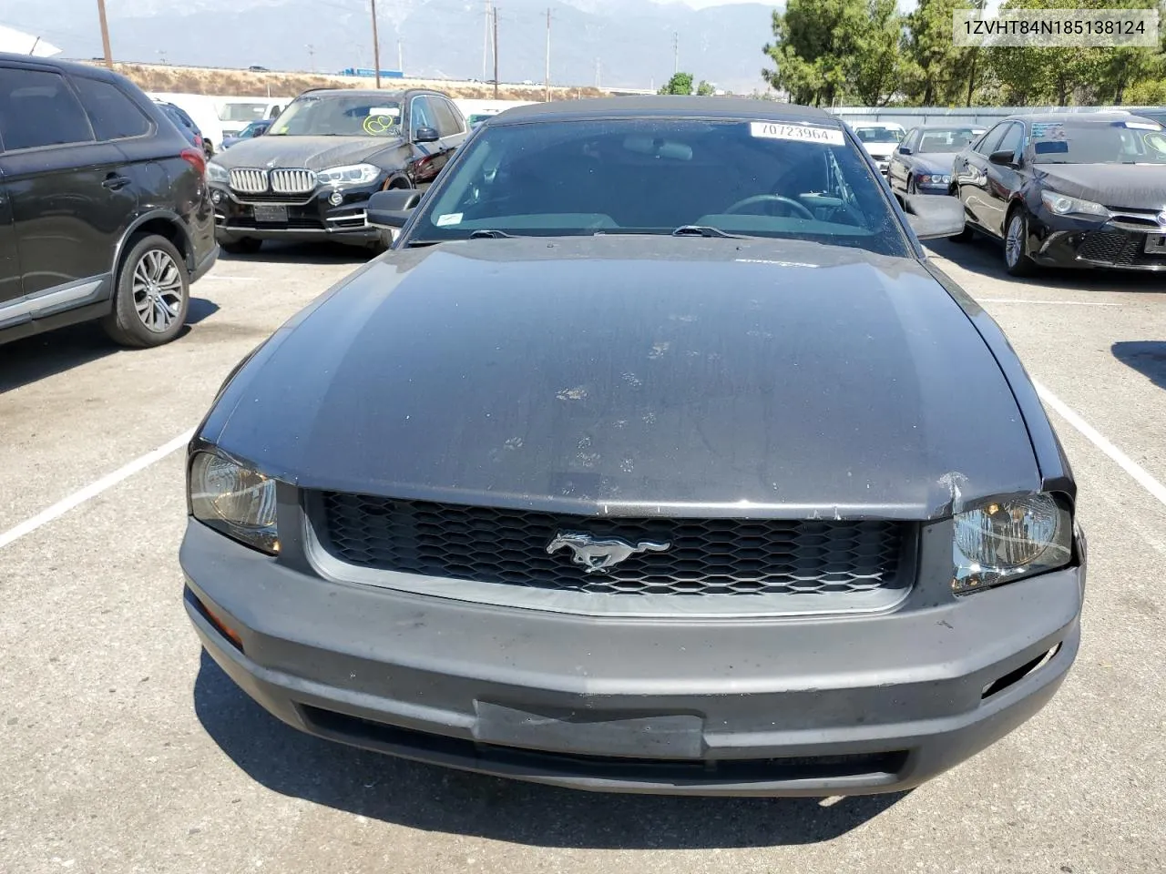 2008 Ford Mustang VIN: 1ZVHT84N185138124 Lot: 70723964