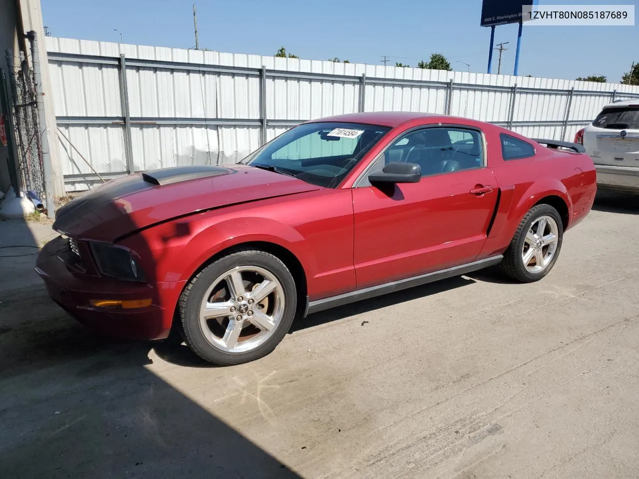 2008 Ford Mustang VIN: 1ZVHT80N085187689 Lot: 71814584