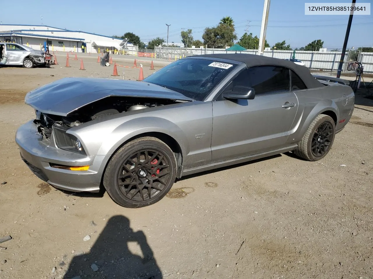 2008 Ford Mustang Gt VIN: 1ZVHT85H385139641 Lot: 73716344