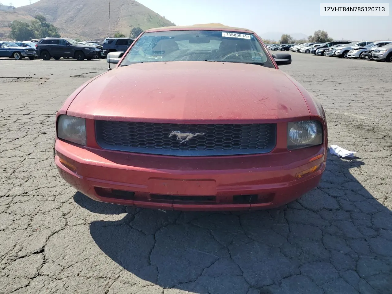 2008 Ford Mustang VIN: 1ZVHT84N785120713 Lot: 74585614