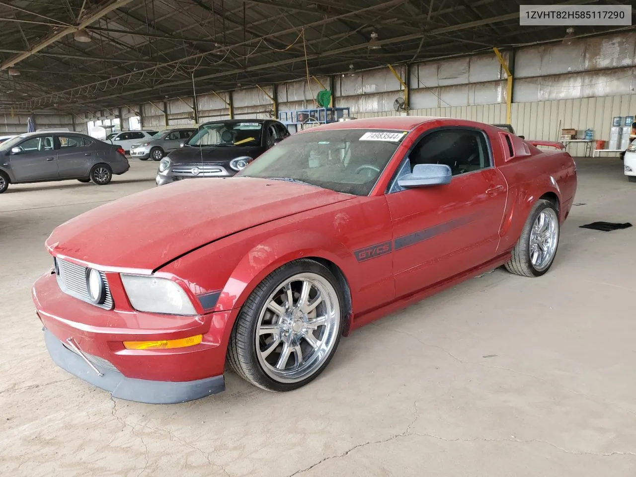 2008 Ford Mustang Gt VIN: 1ZVHT82H585117290 Lot: 74983544