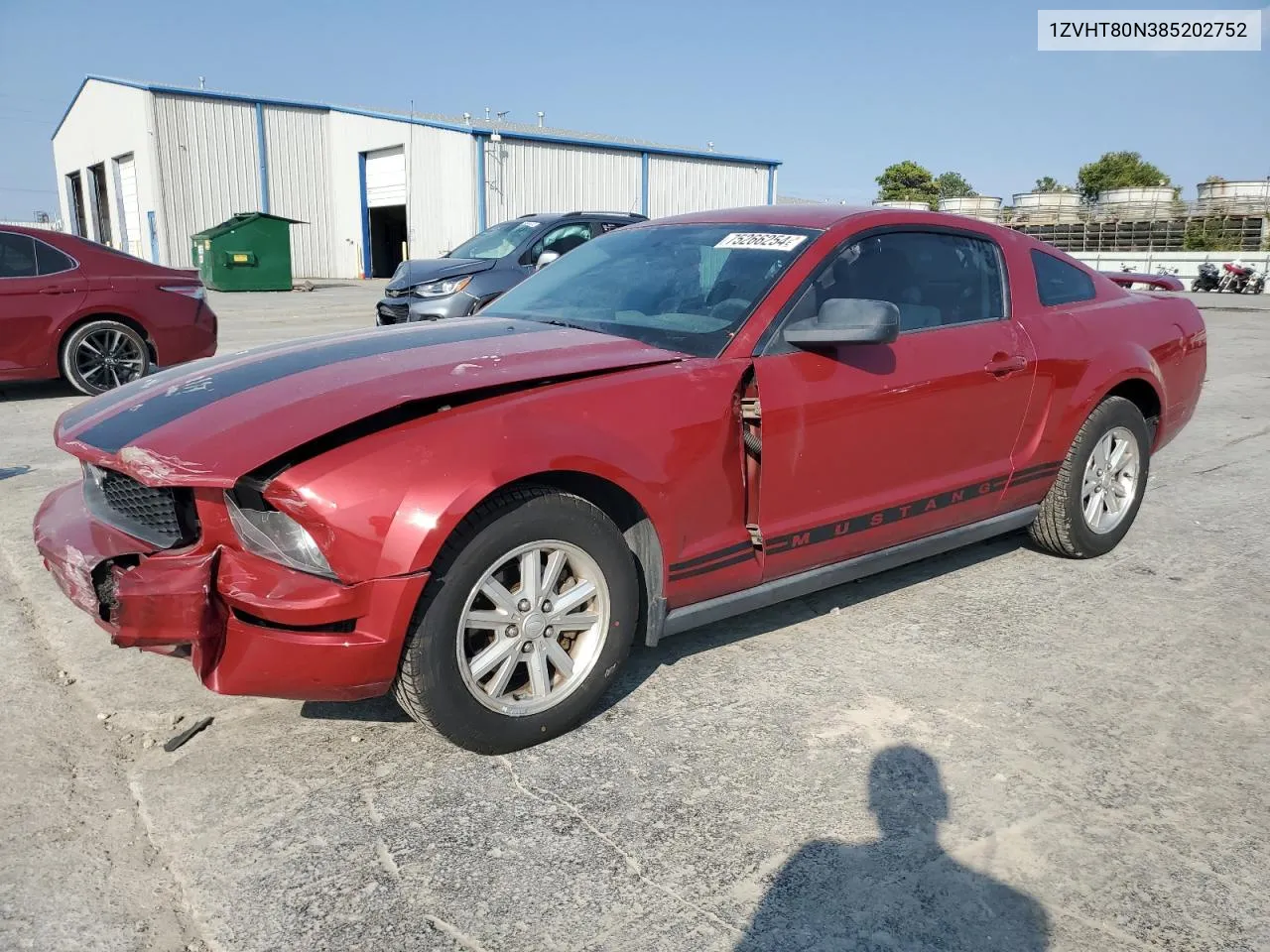 2008 Ford Mustang VIN: 1ZVHT80N385202752 Lot: 75266254