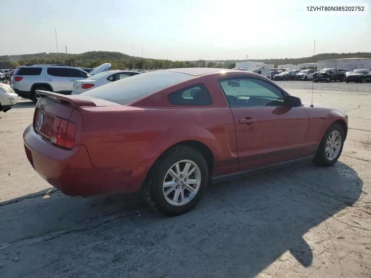 2008 Ford Mustang VIN: 1ZVHT80N385202752 Lot: 75266254