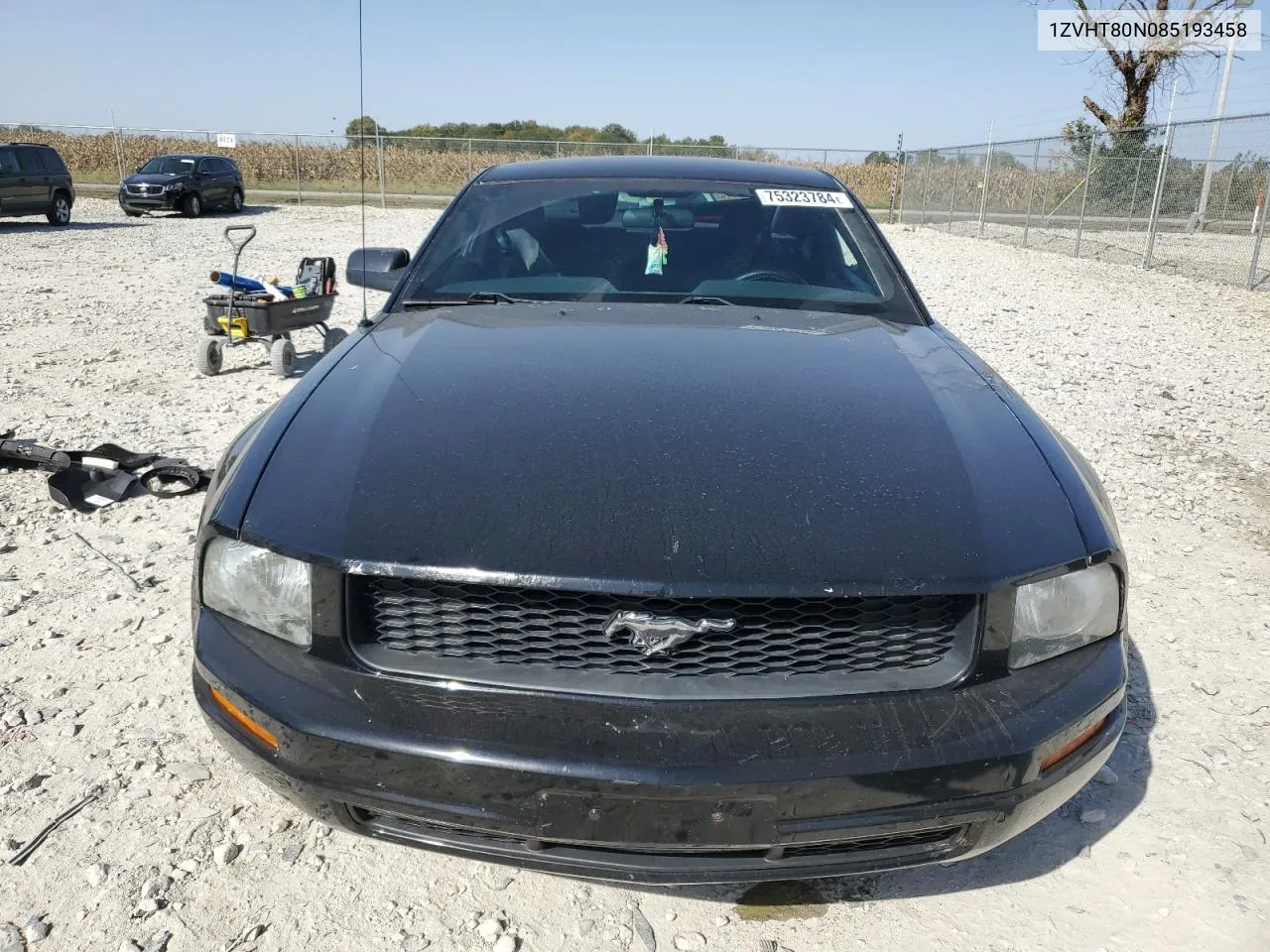 2008 Ford Mustang VIN: 1ZVHT80N085193458 Lot: 75323784