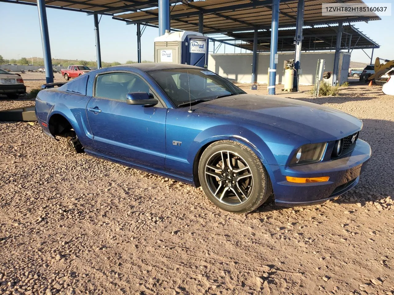 2008 Ford Mustang Gt VIN: 1ZVHT82H185160637 Lot: 75561854