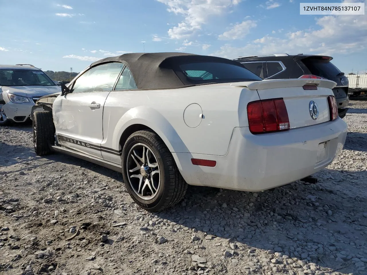 2008 Ford Mustang VIN: 1ZVHT84N785137107 Lot: 77088214