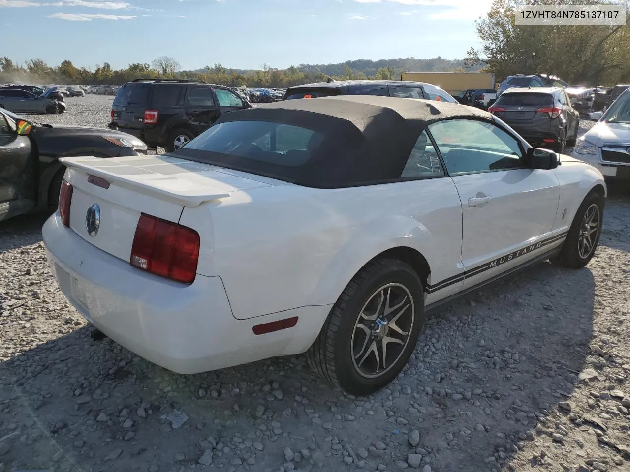 2008 Ford Mustang VIN: 1ZVHT84N785137107 Lot: 77088214