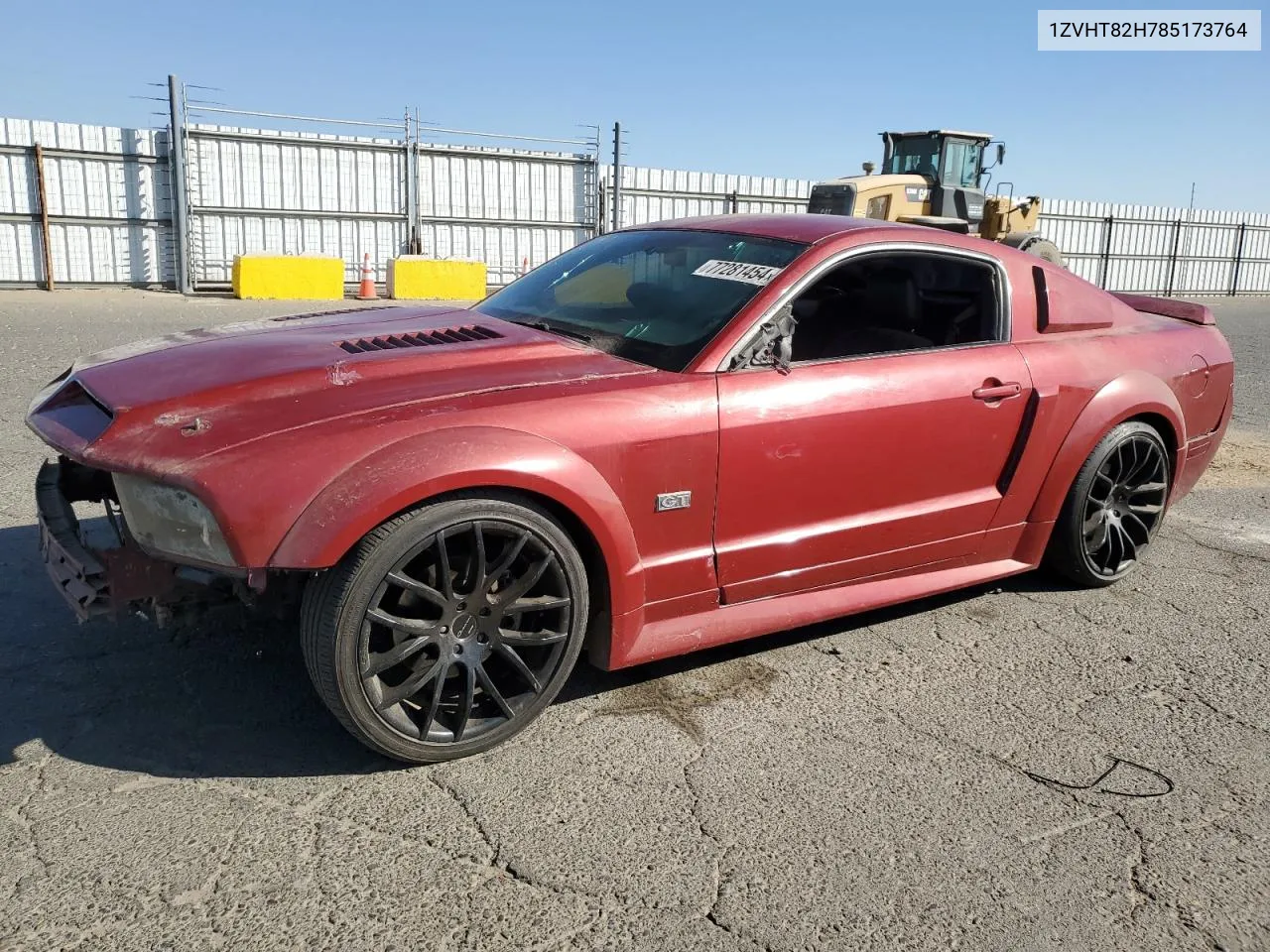 2008 Ford Mustang Gt VIN: 1ZVHT82H785173764 Lot: 77281454