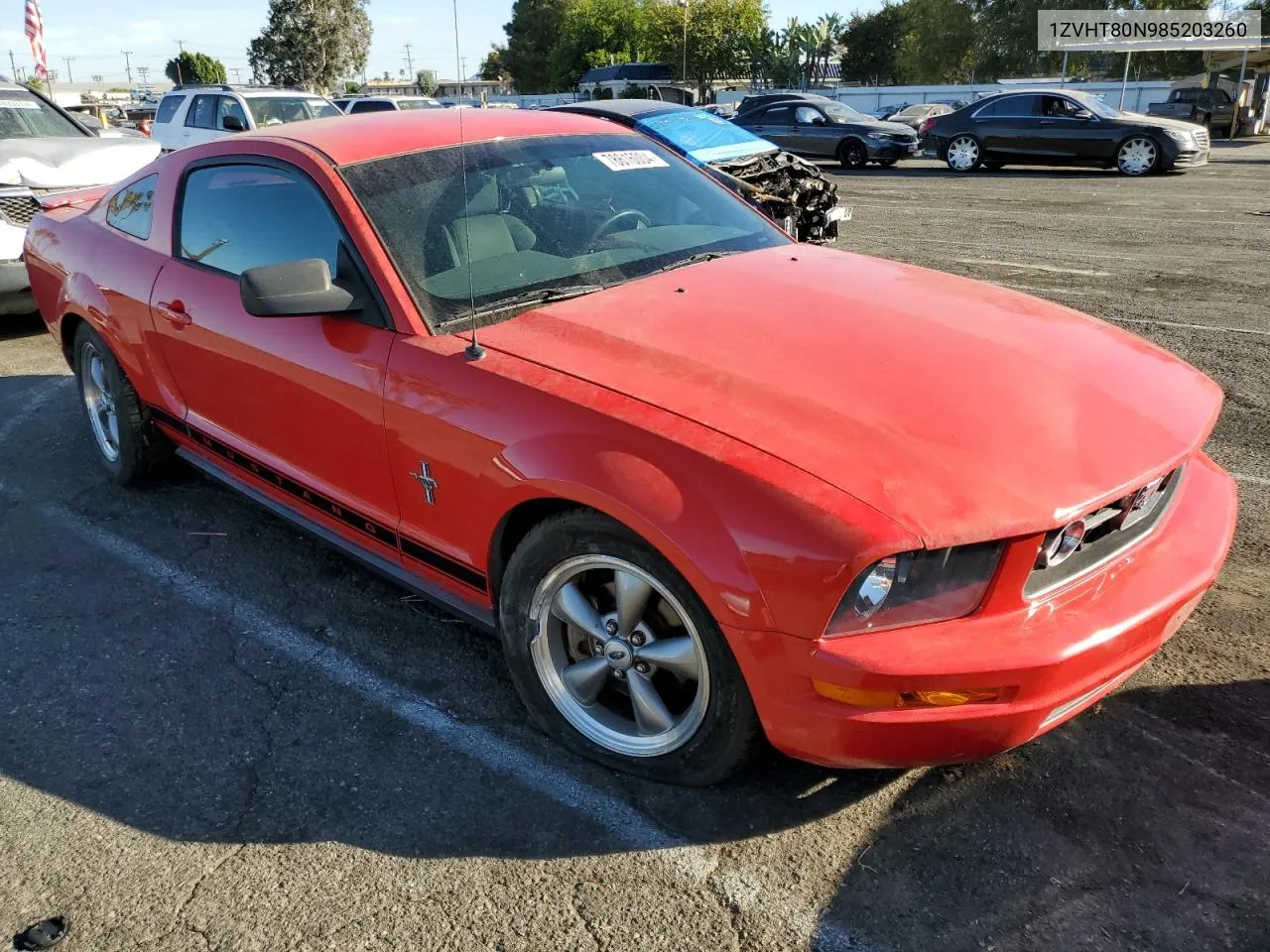 2008 Ford Mustang VIN: 1ZVHT80N985203260 Lot: 78616004