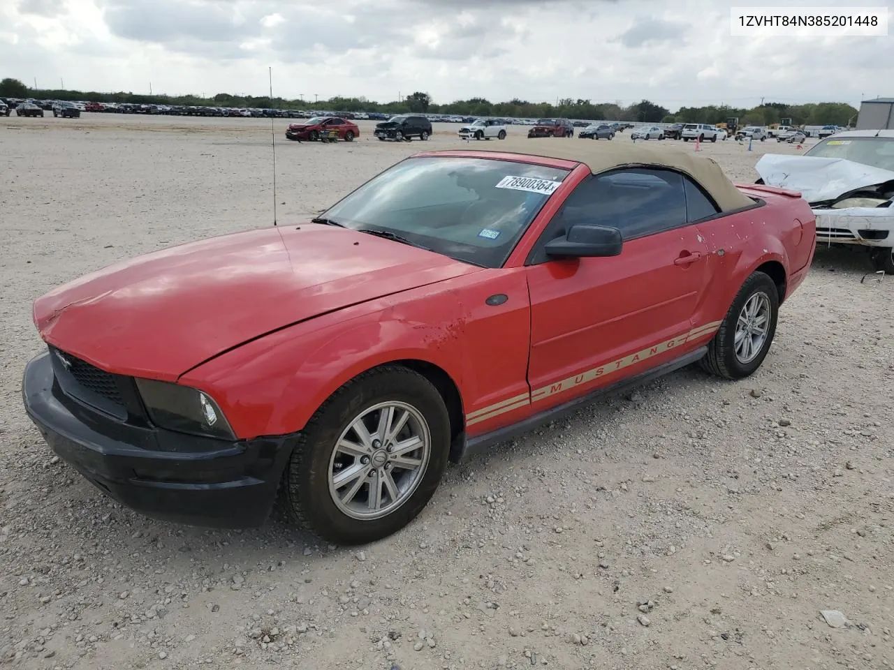 2008 Ford Mustang VIN: 1ZVHT84N385201448 Lot: 78900364