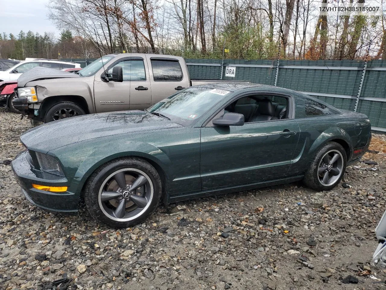 2008 Ford Mustang Gt VIN: 1ZVHT82H385189007 Lot: 78950904