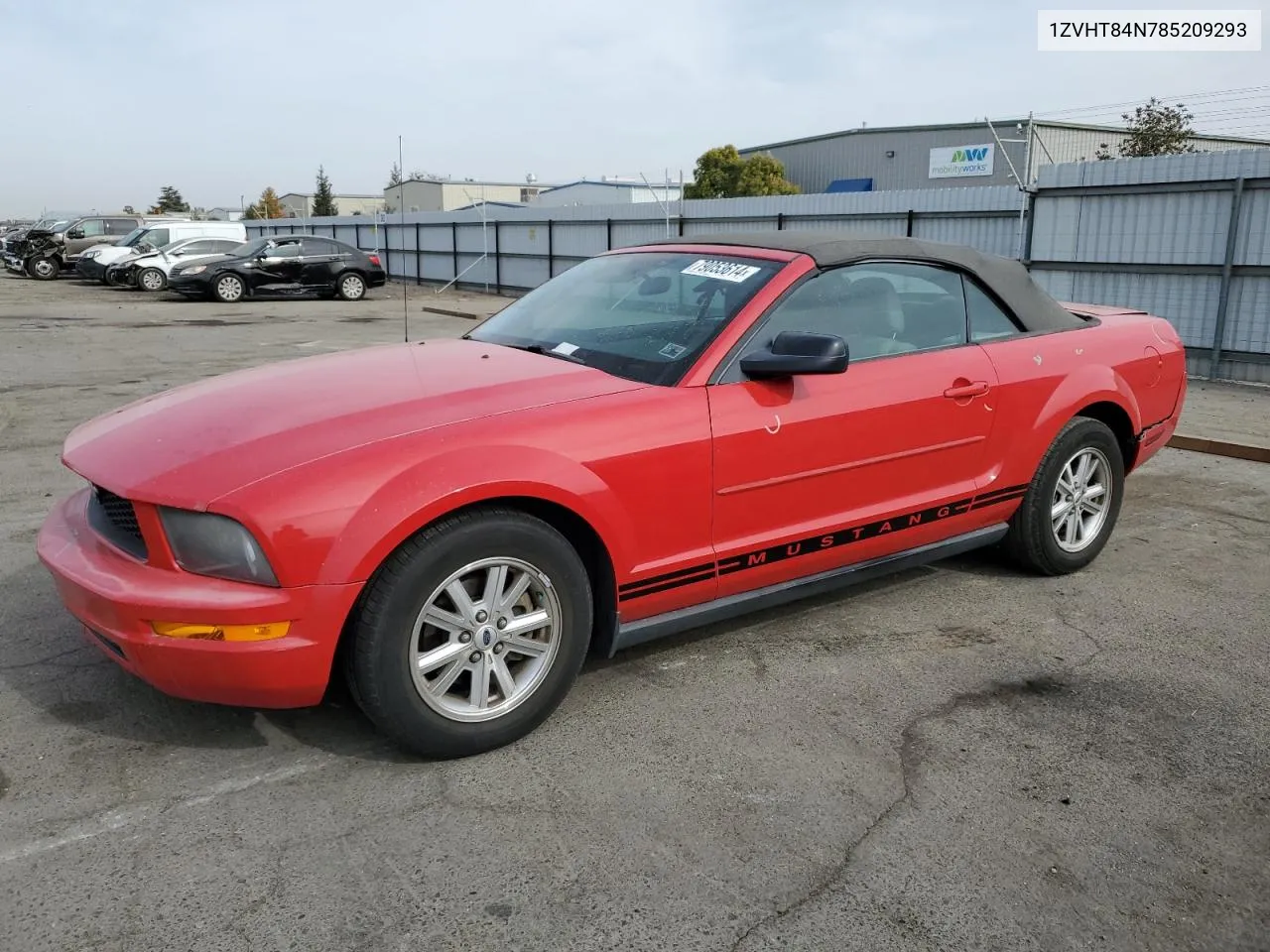 2008 Ford Mustang VIN: 1ZVHT84N785209293 Lot: 79053614