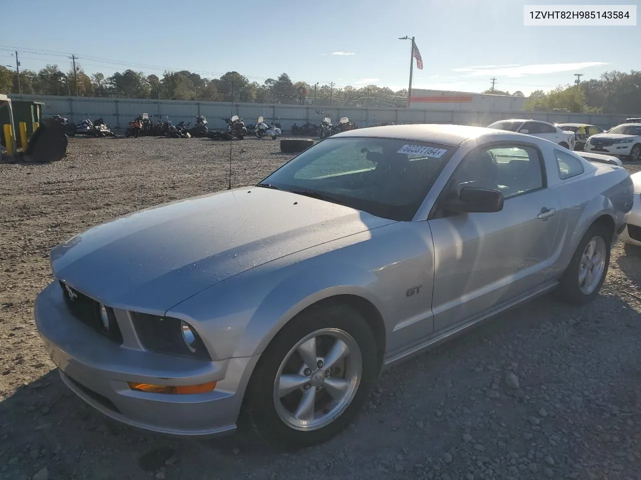 2008 Ford Mustang Gt VIN: 1ZVHT82H985143584 Lot: 80381164